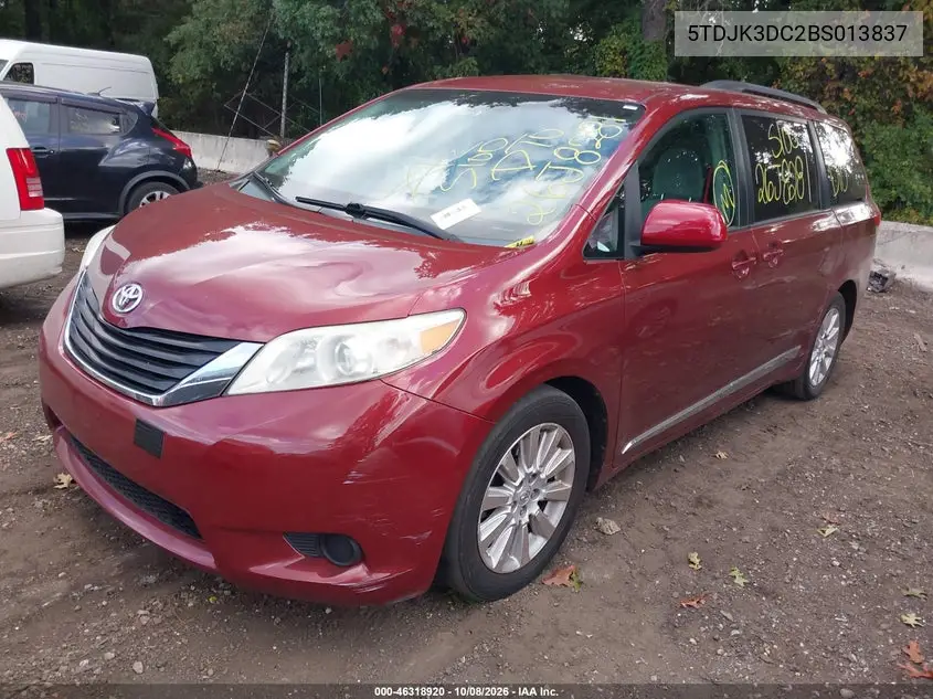 2011 TOYOTA SIENNA VIN 5TDJK3DC2BS013837 — фото 2
