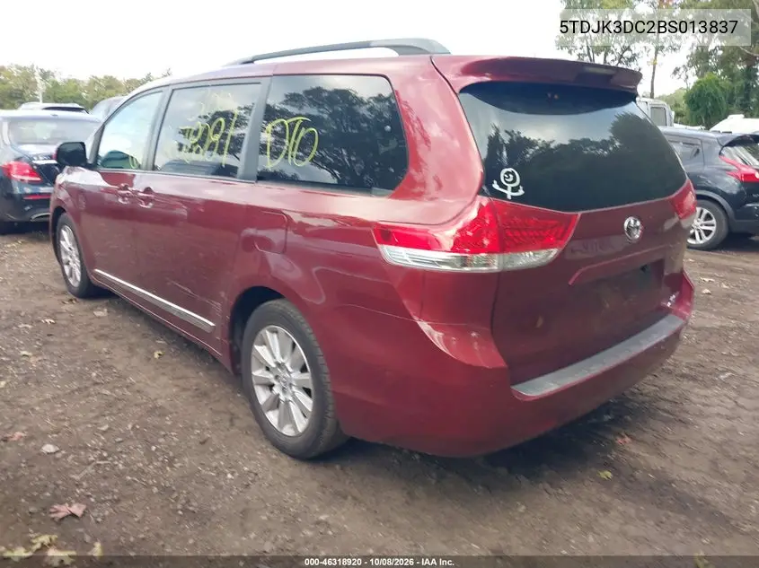 2011 TOYOTA SIENNA VIN 5TDJK3DC2BS013837 — фото 3