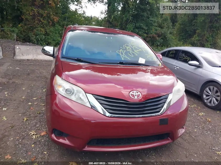 2011 TOYOTA SIENNA VIN 5TDJK3DC2BS013837 — фото 6