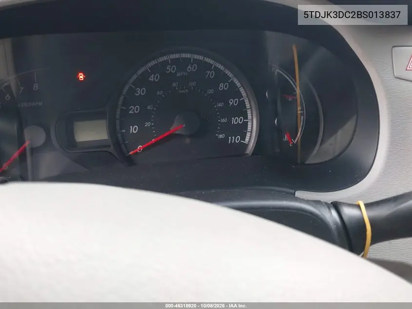 2011 TOYOTA SIENNA VIN 5TDJK3DC2BS013837 — фото 7