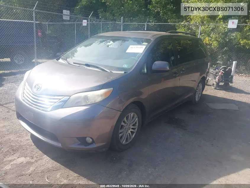 2011 TOYOTA SIENNA VIN 5TDYK3DCXBS071306 — фото 2