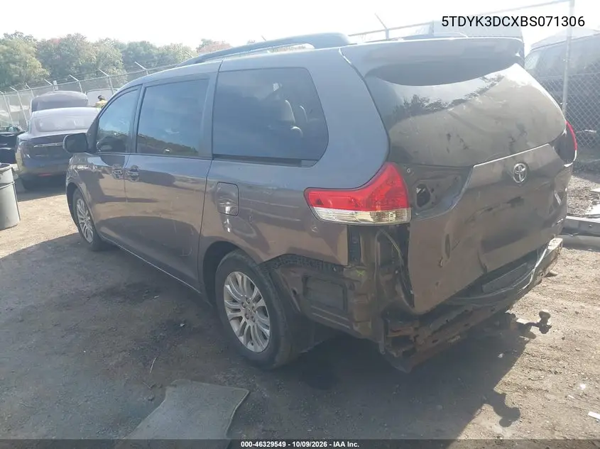 2011 TOYOTA SIENNA VIN 5TDYK3DCXBS071306 — фото 3