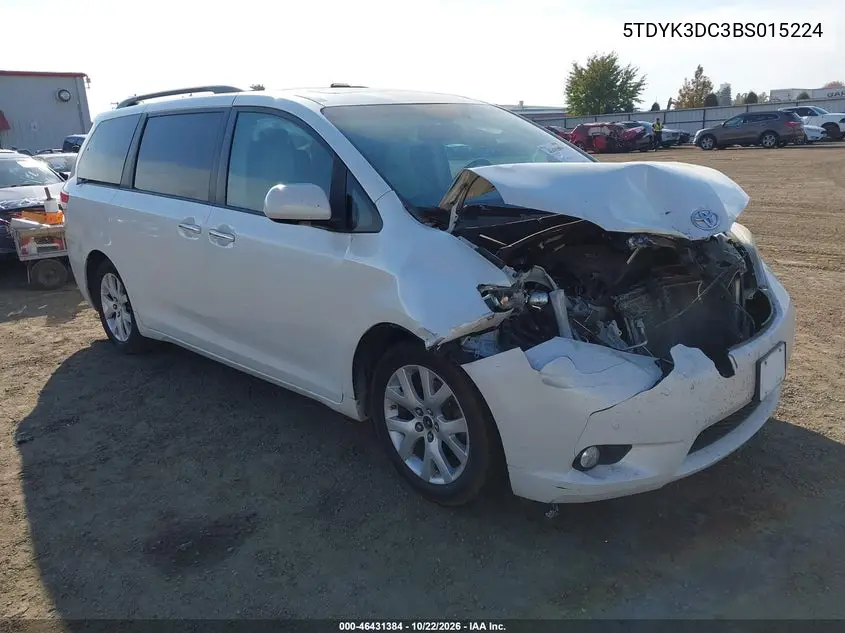 TOYOTA SIENNA 2011, VIN 5TDYK3DC3BS015224