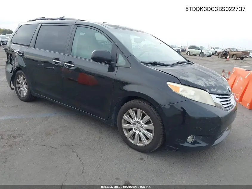TOYOTA SIENNA 2011, VIN 5TDDK3DC3BS022737