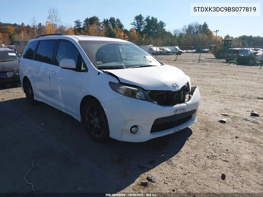 TOYOTA SIENNA 2011, VIN 5TDXK3DC9BS077819