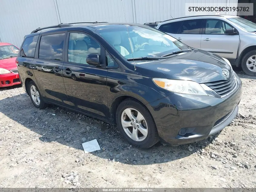 TOYOTA SIENNA 2012, VIN 5TDKK3DC5CS195782