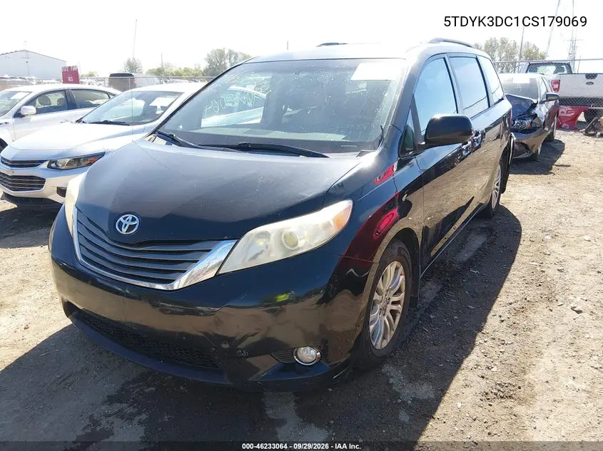 2012 TOYOTA SIENNA VIN 5TDYK3DC1CS179069 — фото 2
