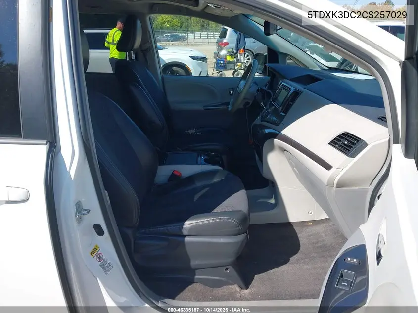 2012 TOYOTA SIENNA VIN 5TDXK3DC2CS257029 — фото 5
