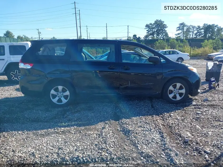 2013 TOYOTA SIENNA VIN 5TDZK3DC0DS280285 — фото 14