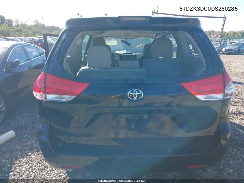 2013 TOYOTA SIENNA VIN 5TDZK3DC0DS280285 — фото 6