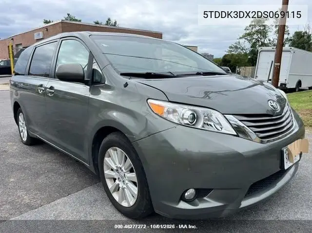 TOYOTA SIENNA 2013, VIN 5TDDK3DC2DS069115