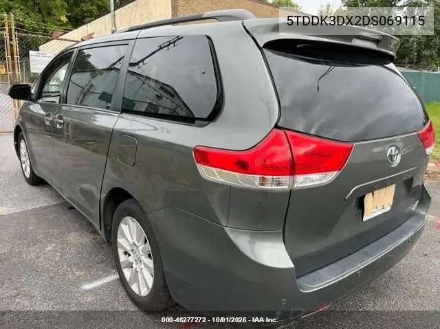 2013 TOYOTA SIENNA VIN 5TDDK3DC2DS069115 — фото 3