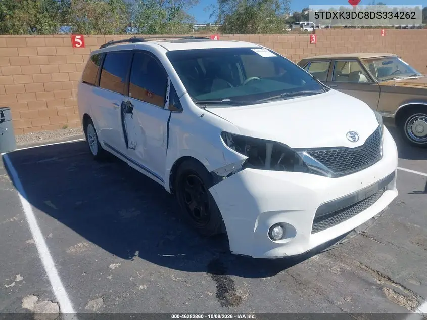 TOYOTA SIENNA 2013, VIN 5TDXK3DC8DS334262