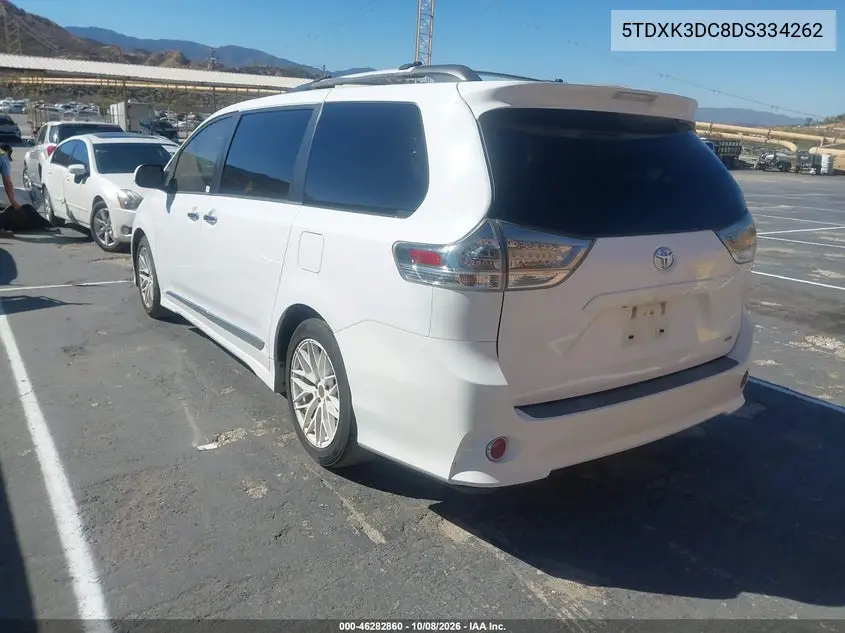 2013 TOYOTA SIENNA VIN 5TDXK3DC8DS334262 — фото 3