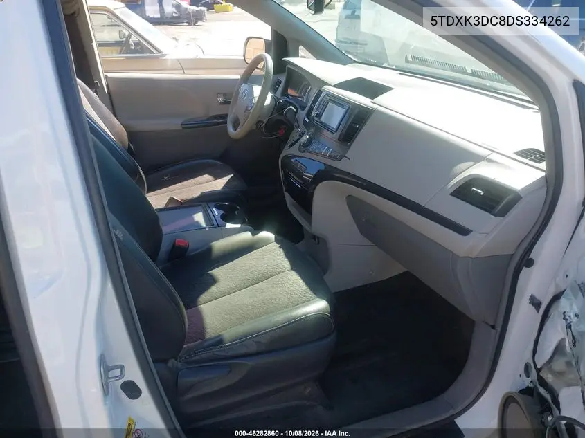 2013 TOYOTA SIENNA VIN 5TDXK3DC8DS334262 — фото 5