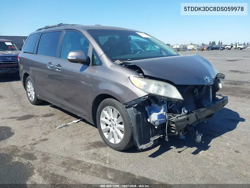 TOYOTA SIENNA 2013, VIN 5TDDK3DC8DS059978
