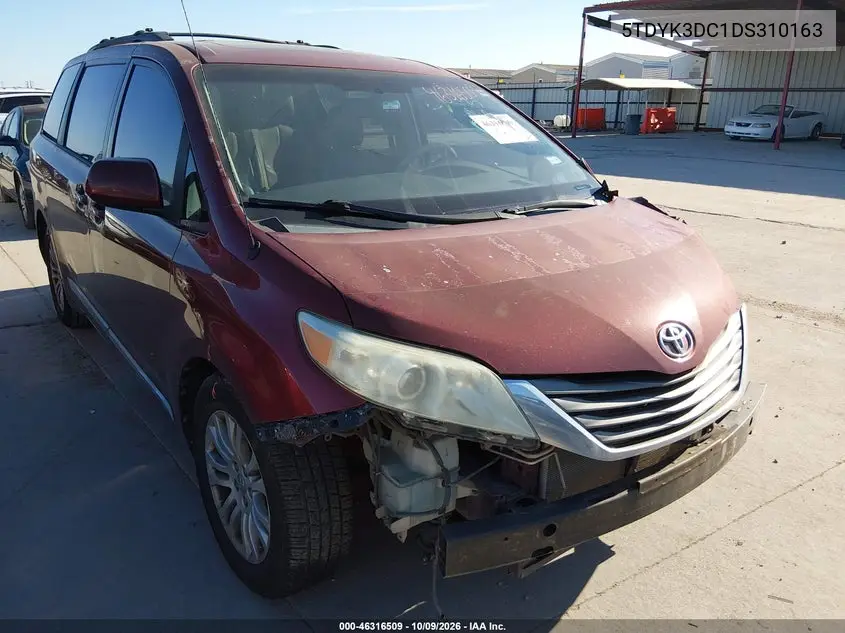 TOYOTA SIENNA 2013, VIN 5TDYK3DC1DS310163