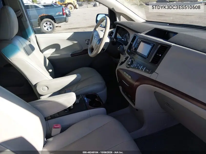 2014 TOYOTA SIENNA VIN 5TDYK3DC3ES510608 — фото 5