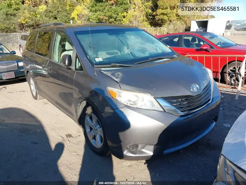 TOYOTA SIENNA 2014, VIN 5TDKK3DC5ES465581