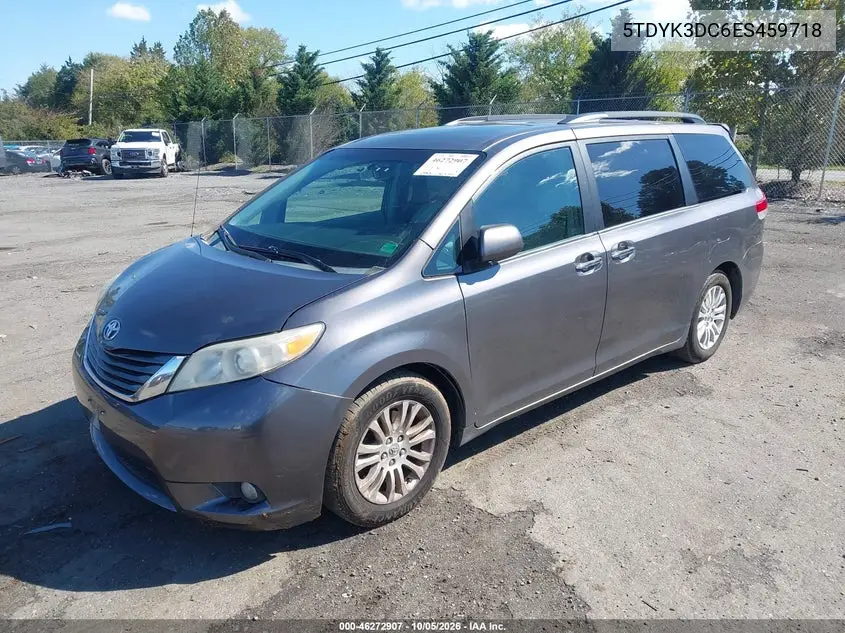 2014 TOYOTA SIENNA VIN 5TDYK3DC6ES459718 — фото 2