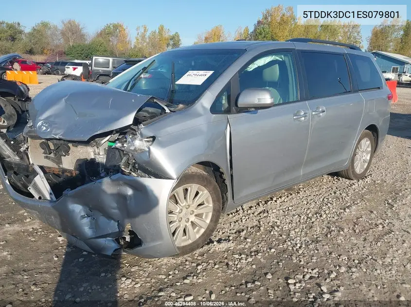 2014 TOYOTA SIENNA VIN 5TDDK3DC1ES079801 — фото 2