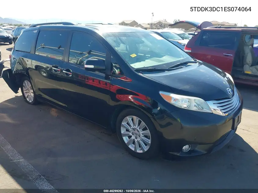 TOYOTA SIENNA 2014, VIN 5TDDK3DC1ES074064