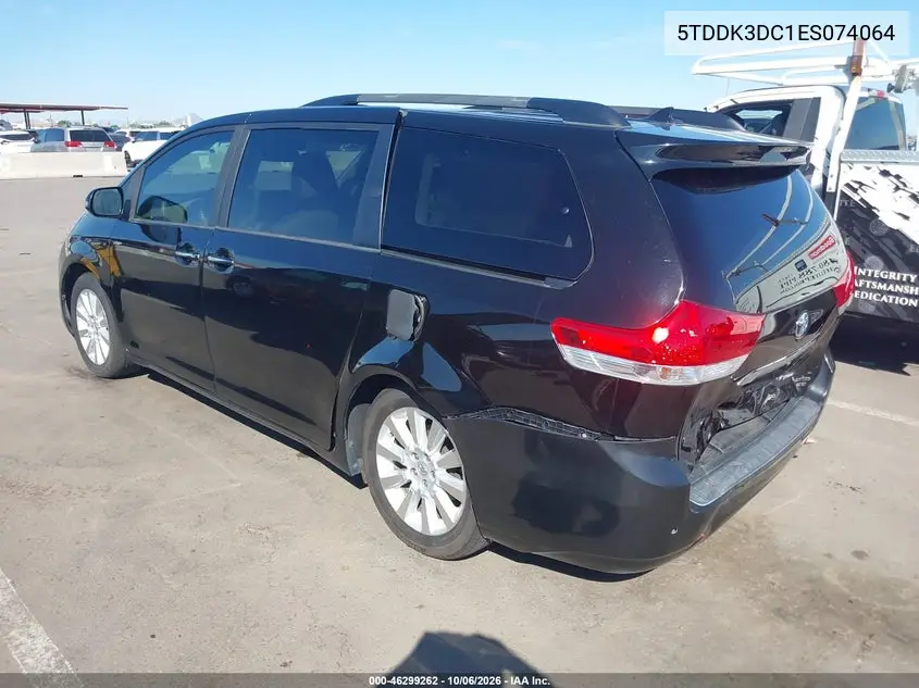 2014 TOYOTA SIENNA VIN 5TDDK3DC1ES074064 — фото 3