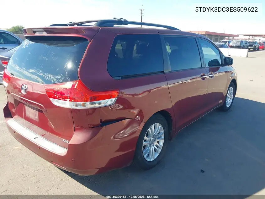 2014 TOYOTA SIENNA VIN 5TDYK3DC3ES509622 — фото 4