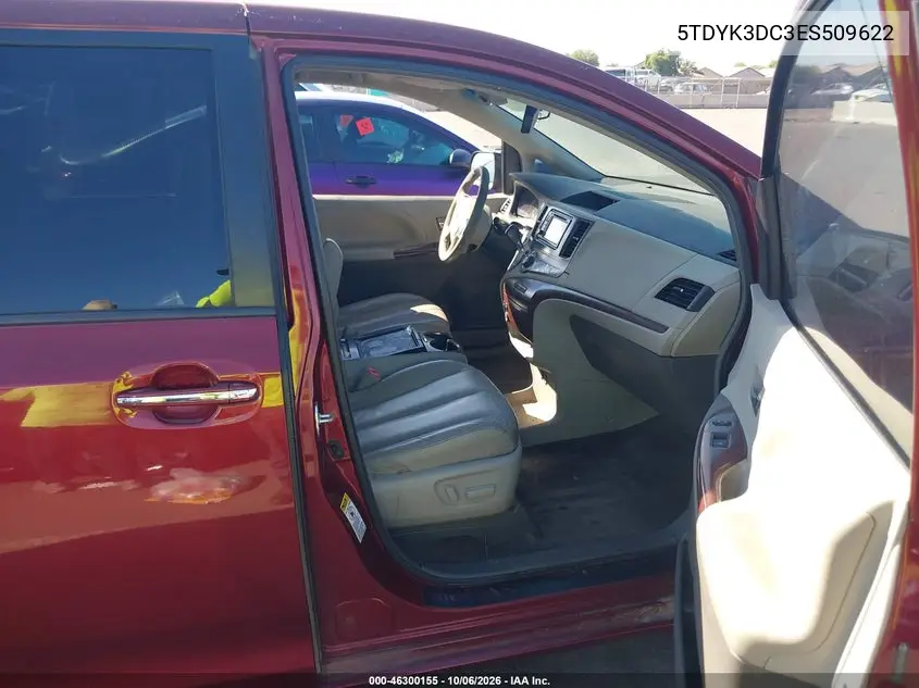 2014 TOYOTA SIENNA VIN 5TDYK3DC3ES509622 — фото 5