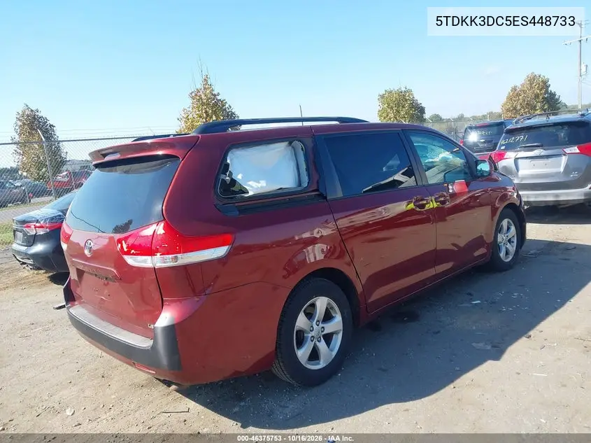 2014 TOYOTA SIENNA VIN 5TDKK3DC5ES448733 — фото 4