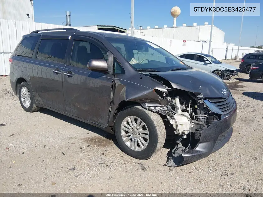 TOYOTA SIENNA 2014, VIN 5TDYK3DC5ES425477