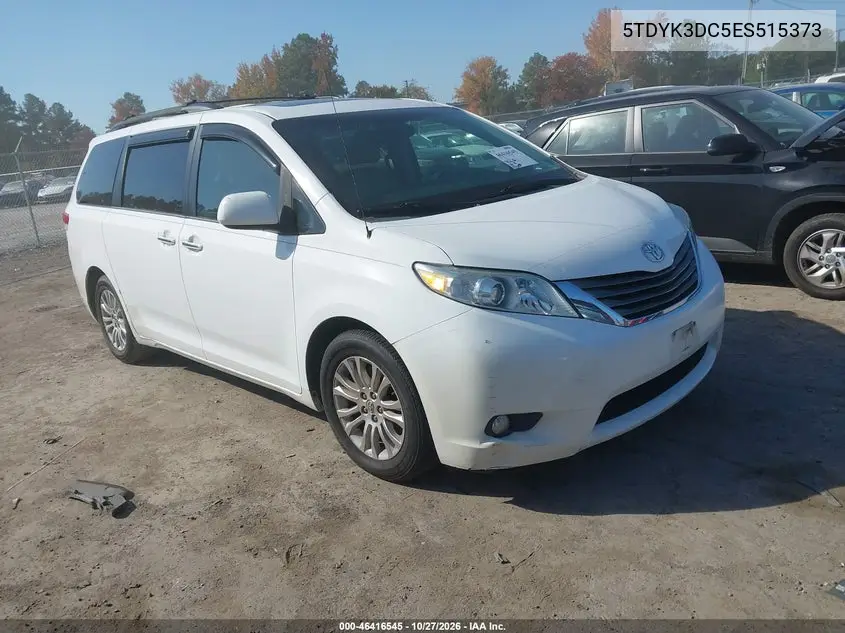 TOYOTA SIENNA 2014, VIN 5TDYK3DC5ES515373
