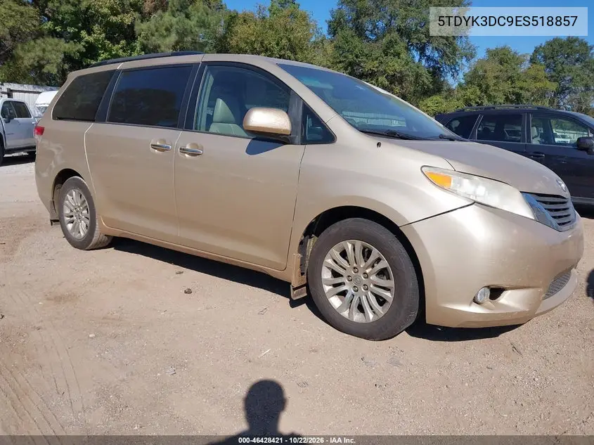 TOYOTA SIENNA 2014, VIN 5TDYK3DC9ES518857