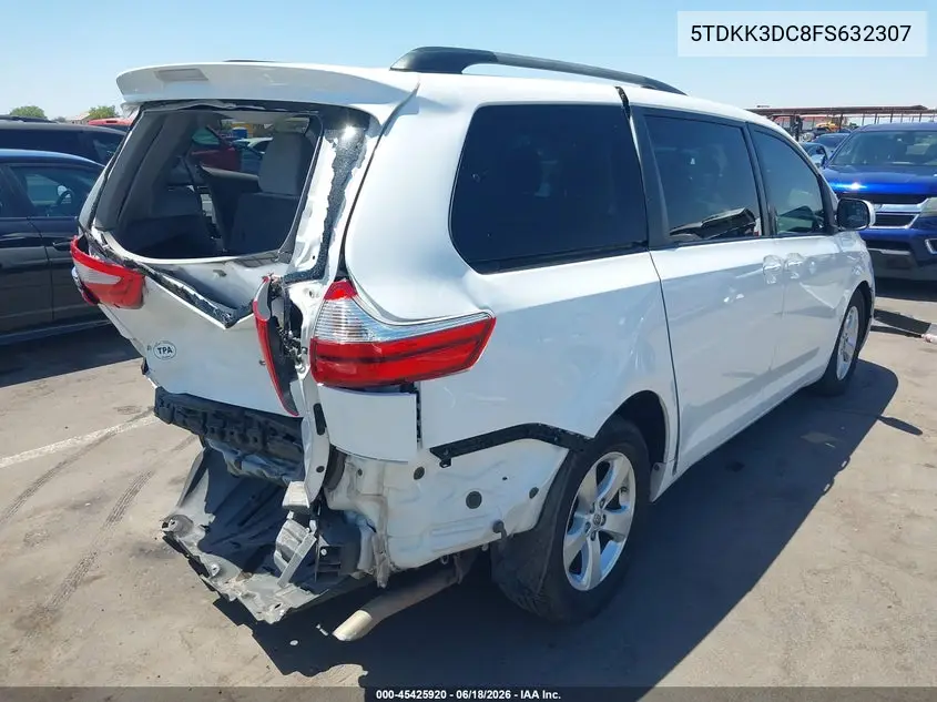 2015 TOYOTA SIENNA VIN 5TDKK3DC8FS632307 — фото 4