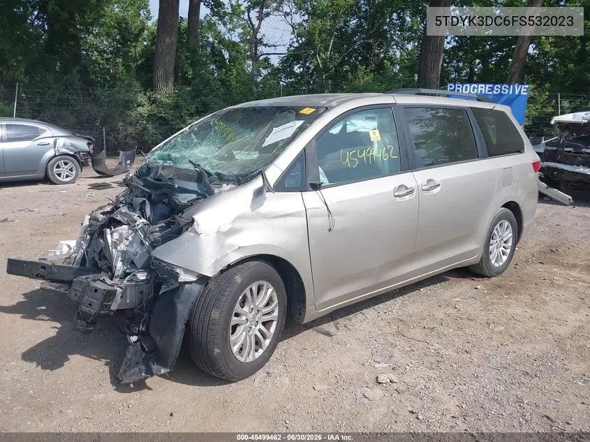 2015 TOYOTA SIENNA VIN 5TDYK3DC6FS532023 — фото 2
