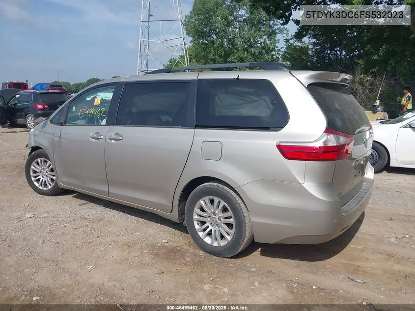 2015 TOYOTA SIENNA VIN 5TDYK3DC6FS532023 — фото 3