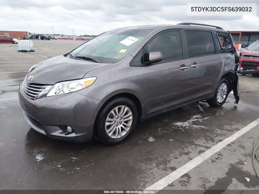 2015 TOYOTA SIENNA VIN 5TDYK3DC5FS639032 — фото 2