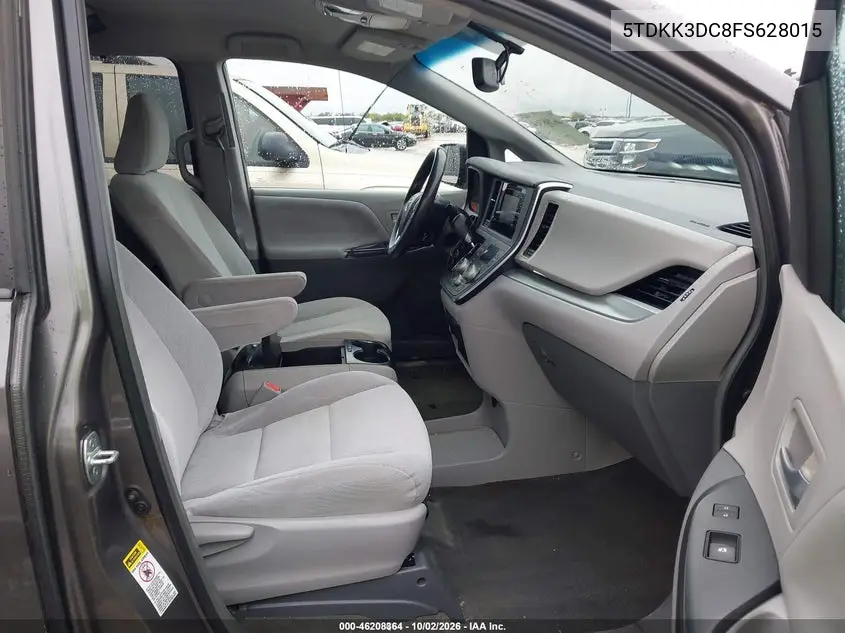 2015 TOYOTA SIENNA VIN 5TDKK3DC8FS628015 — фото 5