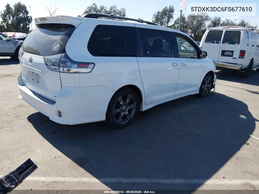 2015 TOYOTA SIENNA VIN 5TDXK3DC6FS677610 — фото 4