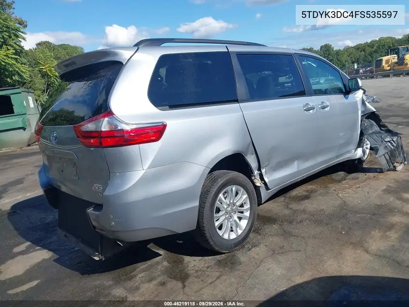 2015 TOYOTA SIENNA VIN 5TDYK3DC4FS535597 — фото 4