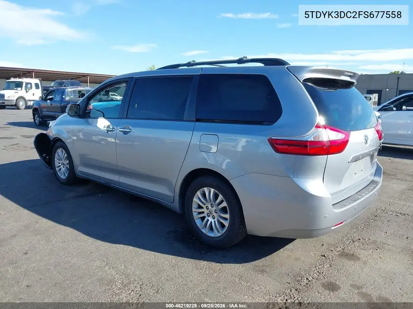 2015 TOYOTA SIENNA VIN 5TDYK3DC2FS677558 — фото 3