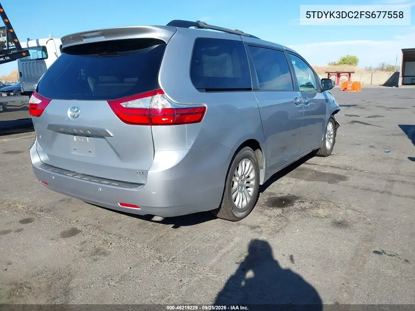 2015 TOYOTA SIENNA VIN 5TDYK3DC2FS677558 — фото 4