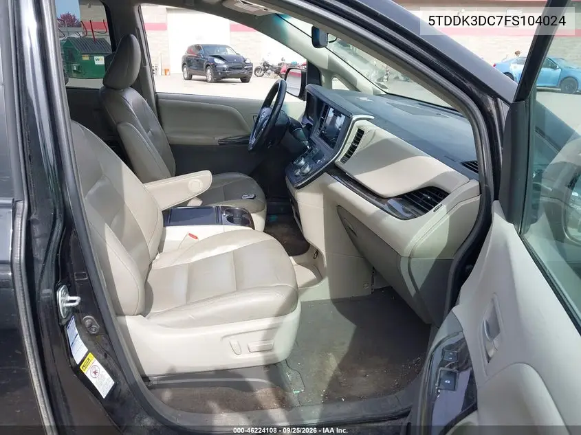 2015 TOYOTA SIENNA VIN 5TDDK3DC7FS104024 — фото 5