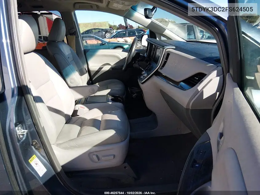 2015 TOYOTA SIENNA VIN 5TDYK3DC2FS624505 — фото 5