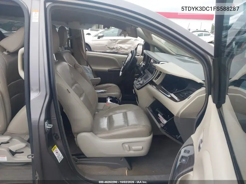 2015 TOYOTA SIENNA VIN 5TDYK3DC1FS588287 — фото 5