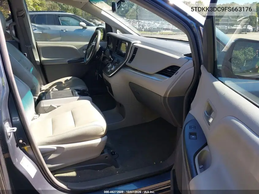 2015 TOYOTA SIENNA VIN 5TDKK3DC9FS663176 — фото 5