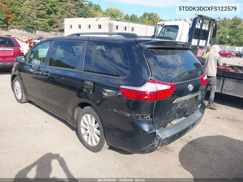 2015 TOYOTA SIENNA VIN 5TDDK3DCXFS122579 — фото 3