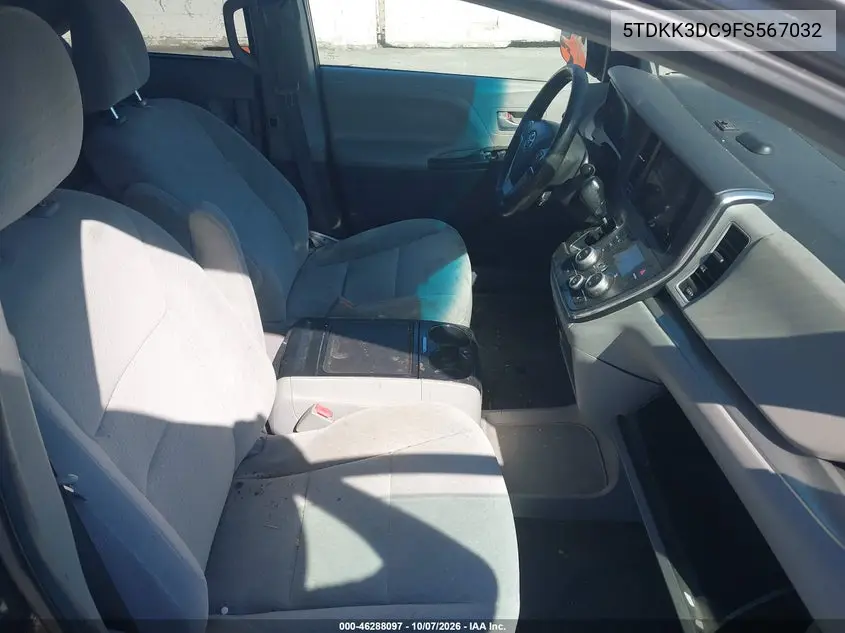 2015 TOYOTA SIENNA VIN 5TDKK3DC9FS567032 — фото 5