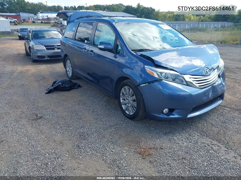 TOYOTA SIENNA 2015, VIN 5TDYK3DC2FS614461