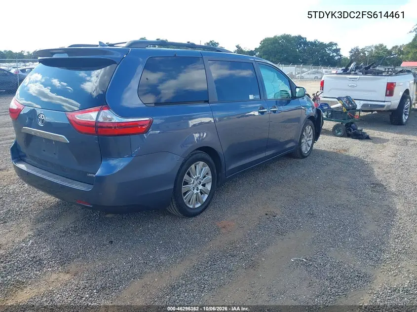 2015 TOYOTA SIENNA VIN 5TDYK3DC2FS614461 — фото 4